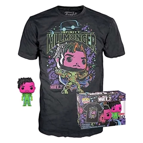 Funko Pop Tee Marvel Studios What If...? Killmonger Vinyl Figure & Shirt, 2XL - Picture 1 of 6